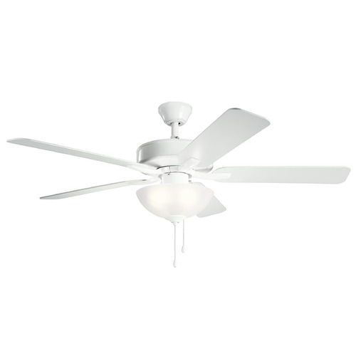 Kichler Lighting Basics Pro Select 52-Inch White LED Fan 2700K by Kichler Lighting 330017WH