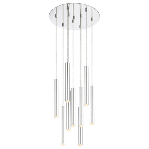 Z-Lite Forest Chrome LED Multi-Light Pendant by Z-Lite 917MP12-CH-LED-9RCH