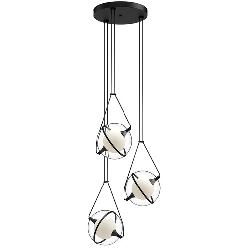 Kuzco Lighting Aries Black LED Multi-Light Pendant by Kuzco Lighting CH76718-BK