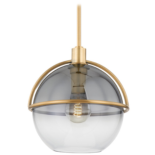 Troy Lighting Troy Lighting Ivins Patina Brass Pendant Light with Globe Shade F9412-PBR