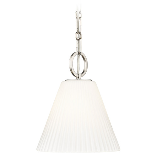 Z-Lite Alaric Polished Nickel Mini-Pendant Light with Conical Shade