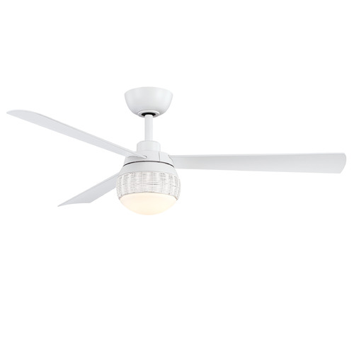 Fanimation Fans Paget Matte White LED Ceiling Fan with Light