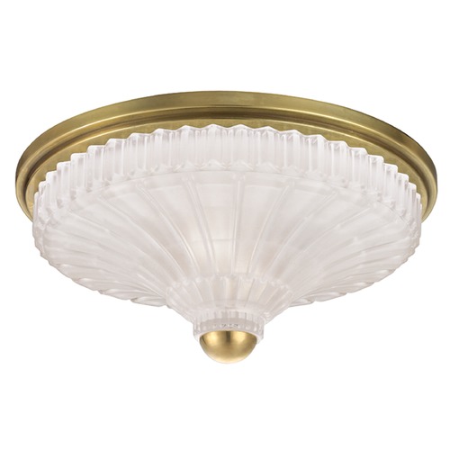 Hudson Valley Lighting Paris 2-Light Flush Mount in Aged Brass by Hudson Valley Lighting 2513-AGB