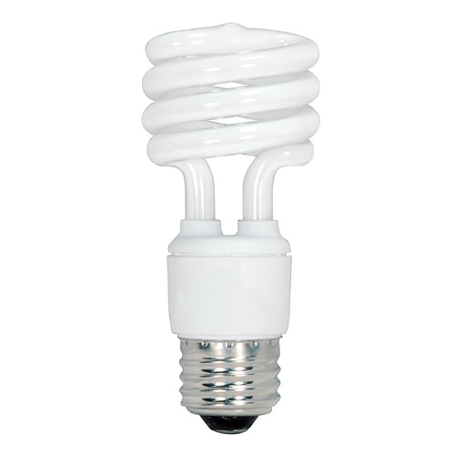 Satco Lighting Compact Fluorescent T2 Light Bulb Medium Base 3500K 120V by Satco Lighting S6238