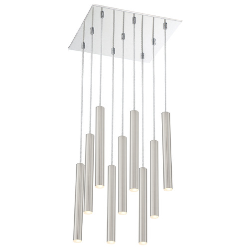 Z-Lite Forest Chrome LED Multi-Light Pendant by Z-Lite 917MP12-BN-LED-9SCH