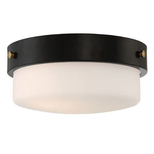 Oak Street Flat Black Flush Mount by Craftmade Lighting