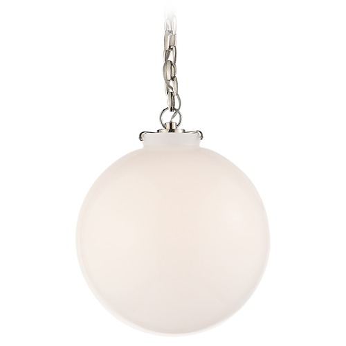 Thomas OBrien Katie Globe Pendant in Nickel by Visual Comfort Signature