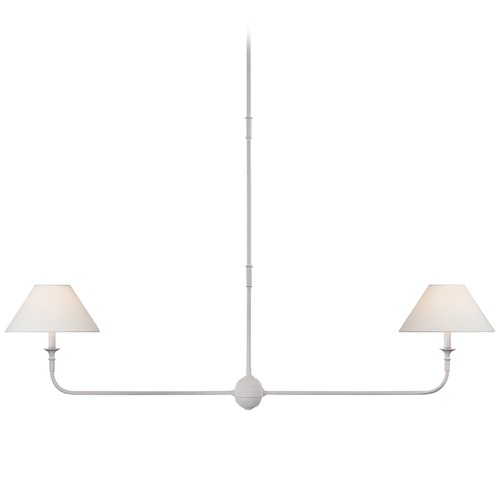 Thomas OBrien Piaf Linear Pendant in Plaster White by Visual Comfort Signature