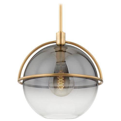 Troy Lighting Troy Lighting Ivins Patina Brass Pendant Light with Globe Shade F9416-PBR