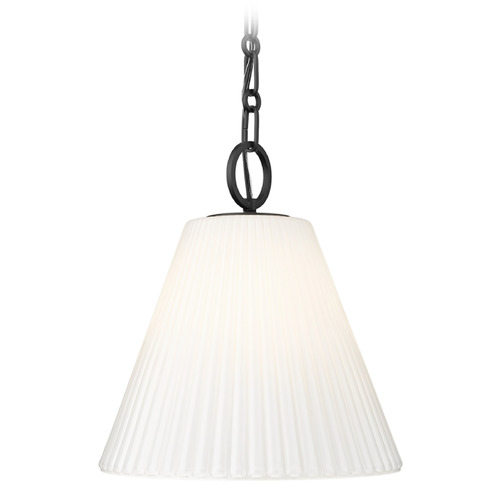 Z-Lite Alaric Matte Black Pendant Light with Conical Shade