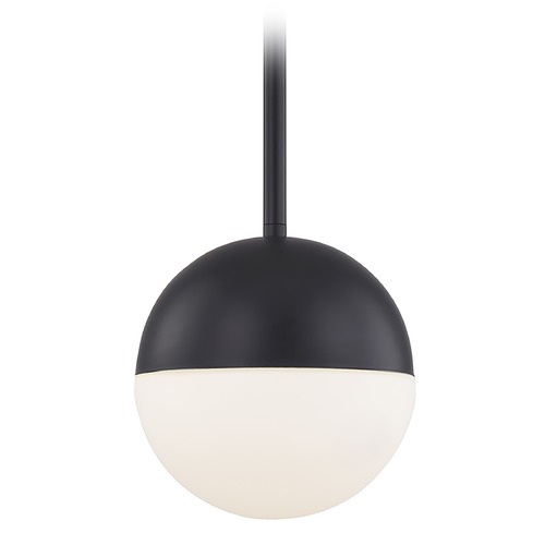 Design Classics Lighting Design Classics 6'' Onec Matte Black Pendant Light with Bowl / Dome Shade 1968-07/WH