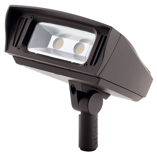 C-Series 120-277V 33W Small Flood Knuckle Mount in Bronze 3000K by Kichler Lighting
