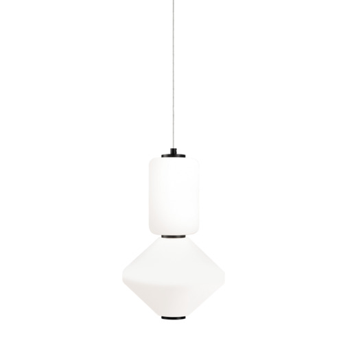 Matteo Lighting Dango 8-Inch Wide LED Mini Pendant in Black by Matteo Lighting C82422OB