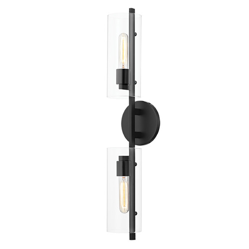 Mitzi by Hudson Valley Mitzi Paige Soft Black 2-Light Vanity Fixture H326102-SBK