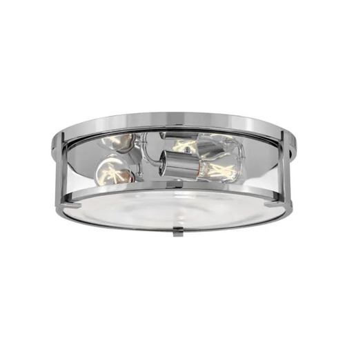 Lowell 3-Light Chrome Flush Mount by Hinkley Lighting