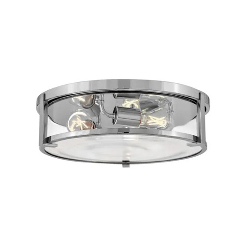 Hinkley Lowell 3-Light Chrome Flush Mount by Hinkley Lighting 3243CM-CL