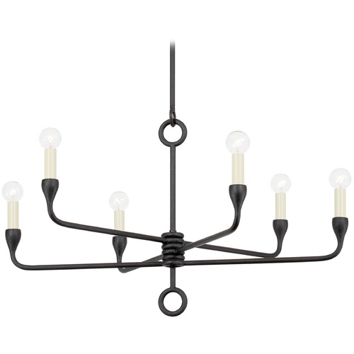 Troy Lighting Orson Black Iron Chandelier