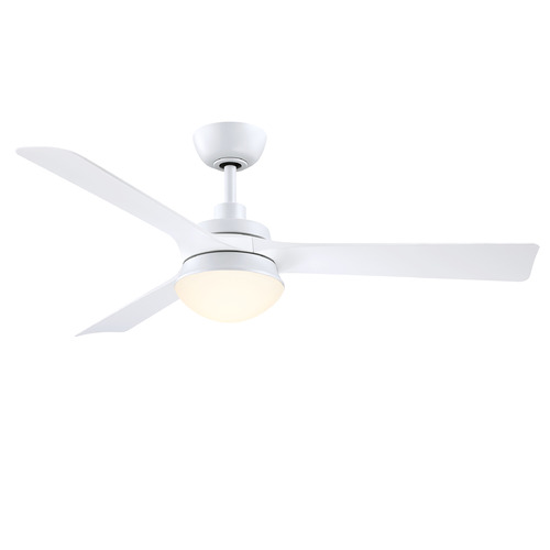 Fanimation Fans Barlow Matte White LED Ceiling Fan with Light