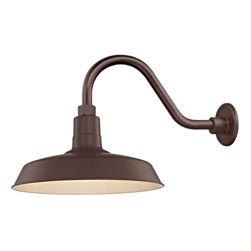 Bronze Gooseneck Barn Light with 14-Inch Shade