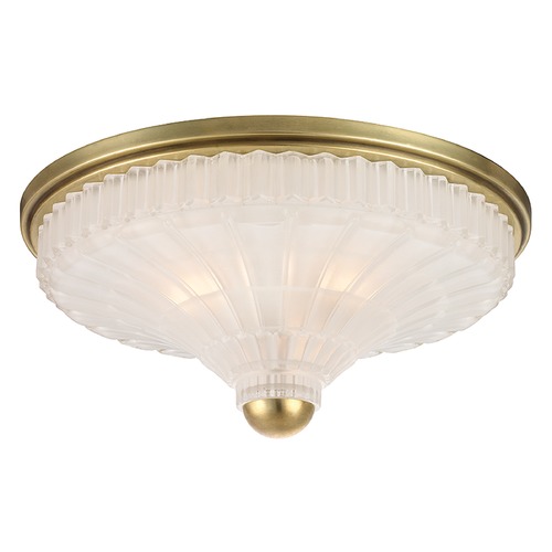 Hudson Valley Lighting Paris 3-Light Flush Mount in Aged Brass by Hudson Valley Lighting 2516-AGB