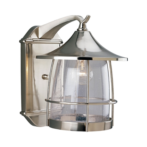 Progress Lighting Prairie Outdoor Wall Light Brushed Nickel by Progress Lighting P5764-09