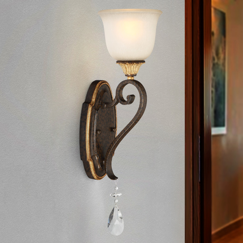 Chateau Nobles Raven Bronze with Sunburst Gold Sconce by Metropolitan Lighting