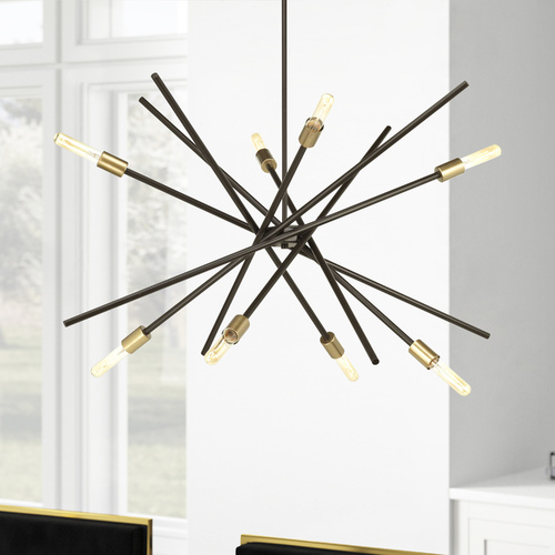 Astra Antique Bronze 8-Light Chandelier by Progress Lighting