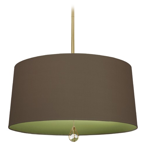 Robert Abbey Lighting Williamsburg Custis Modern Brass Pendant by Robert Abbey BN333