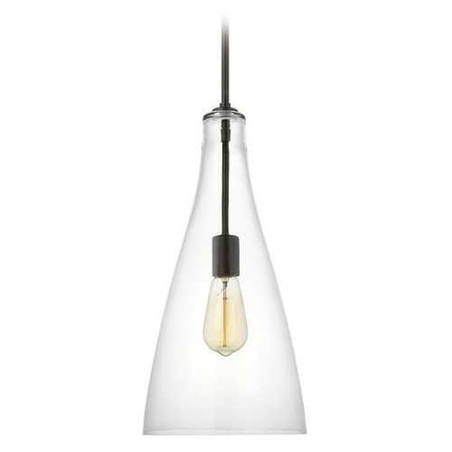 Visual Comfort Studio Collection Arilda Bronze Mini-Pendant Light with Conical Shade