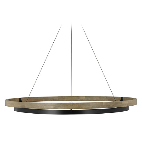 Visual Comfort Modern Collection Grace 48-Inch LED Chandelier in Black & Oak by Visual Comfort Modern 700GRC48BW-LED930