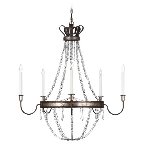 Visual Comfort Signature Collection Chapman & Myers Alessa X-Large Chandelier in Silver by Visual Comfort Signature CHC5446CSV