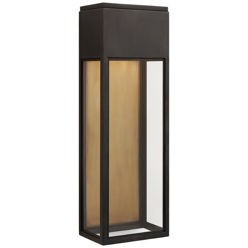 Visual Comfort Signature Collection Chapman & Myers Irvine Large Wall Lantern in Bronze by Visual Comfort Signature CHO2446BZCG