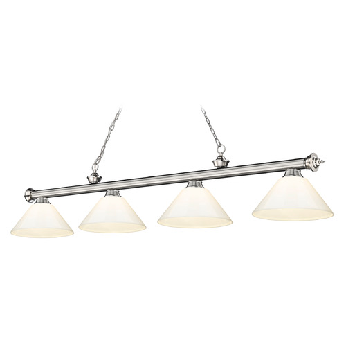 Z-Lite Cordon Brushed Nickel Billiard Light by Z-Lite 2306-4BN-PWH