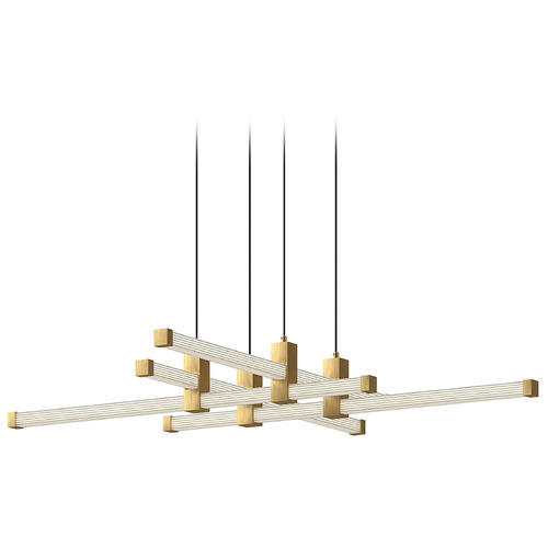 Blade Brushed Gold LED Chandelier by Kuzco Lighting