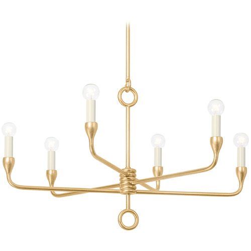 Troy Lighting Orson Vintage Gold Leaf Chandelier