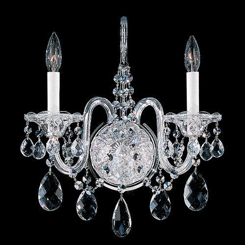 Schonbek Worldwide Lighting Sterling Polished Silver Sconce