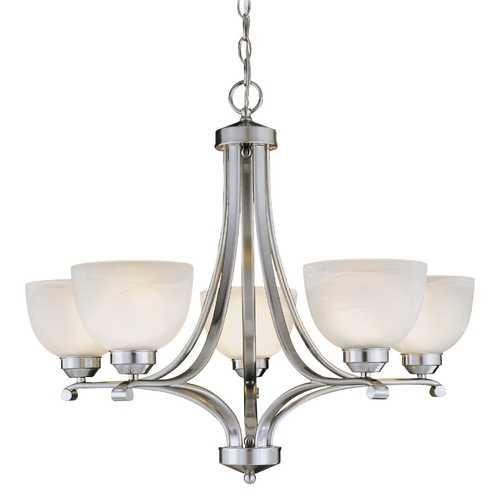 5-Light Chandelier in Brushed Nickel by Minka Lavery