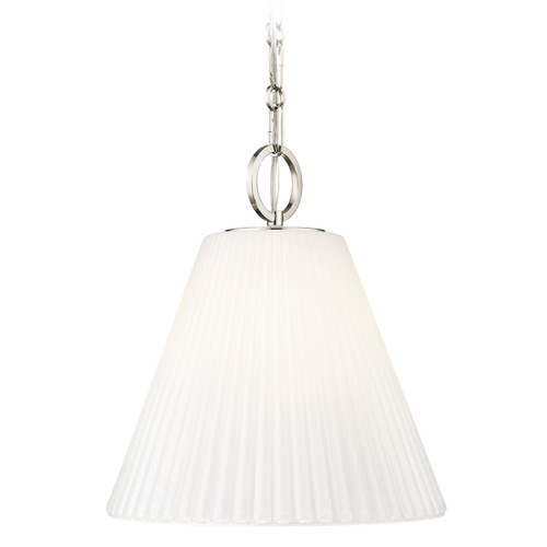 Z-Lite Alaric Polished Nickel Pendant Light with Conical Shade