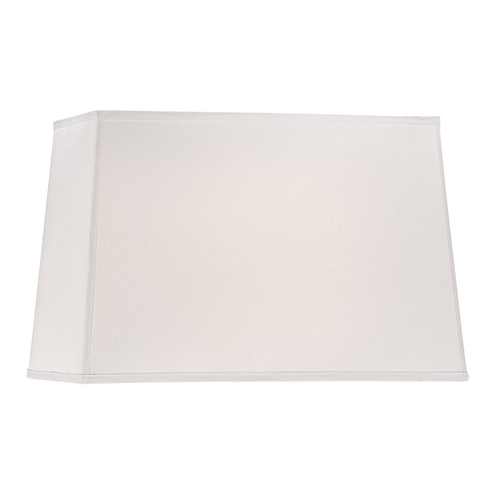 Large Rectangle Lamp Shade in White Linen Fabric with Spider Assembly