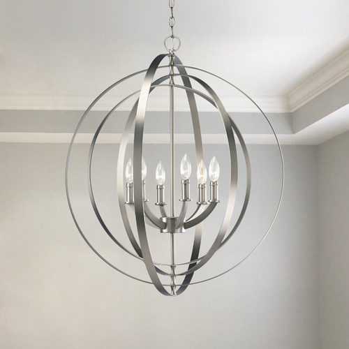 Equinox Pendant in Burnished Silver by Progress Lighting