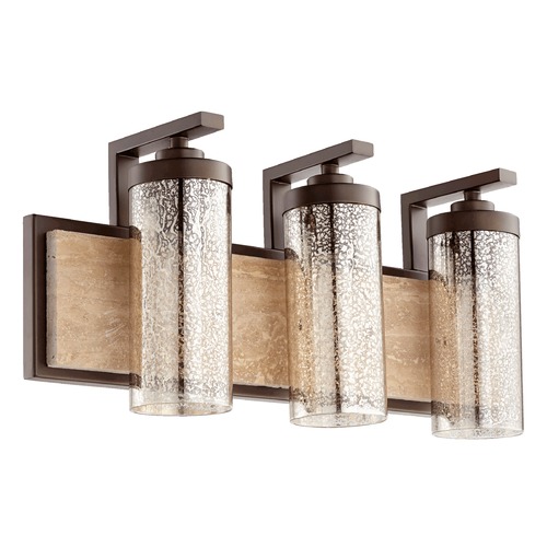 Quorum Lighting Mercury Glass Bathroom Light Oiled Bronze by Quorum Lighting 503-3-86