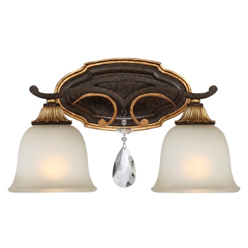 Metropolitan Lighting Chateau Nobles Raven Bronze with Sunburst Gold Bathroom Light N1462-652