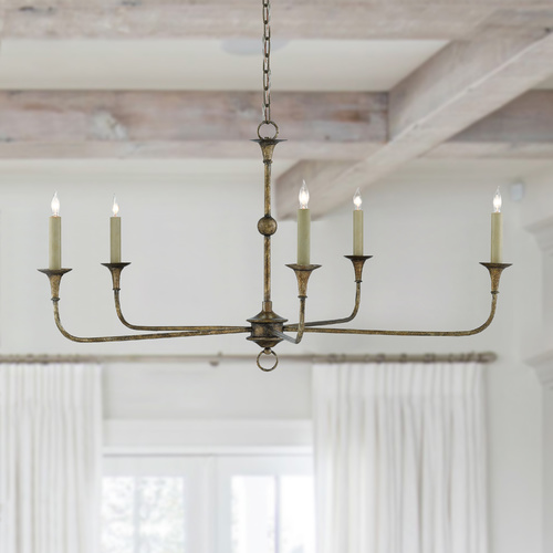 Nottaway 36-Inch Chandelier in Pyrite Bronze by Currey & Company