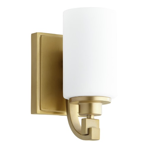 Quorum Lighting Lancaster Aged Brass Sconce by Quorum Lighting 5407-1-80