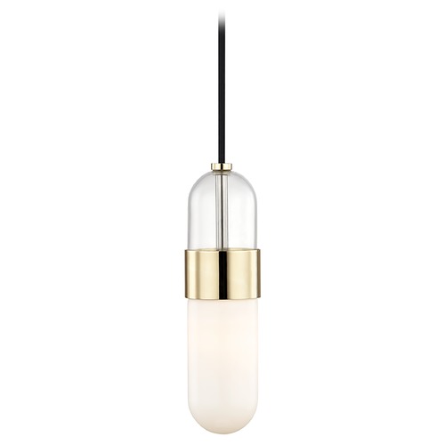 Emilia LED Pendant in Brass by Mitzi by Hudson Valley