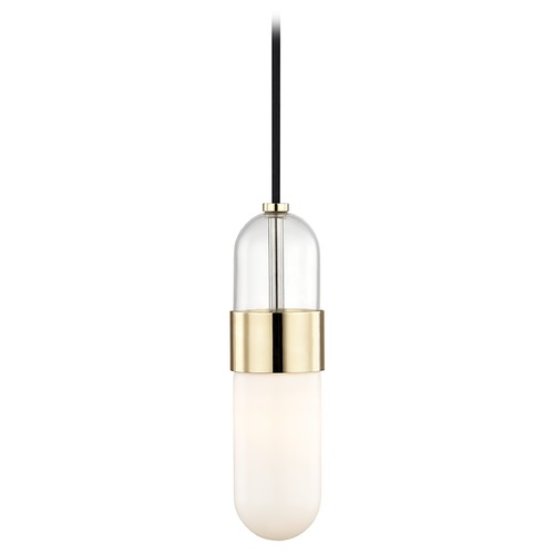 Mitzi by Hudson Valley Emilia LED Pendant in Brass by Mitzi by Hudson Valley H126701-PB