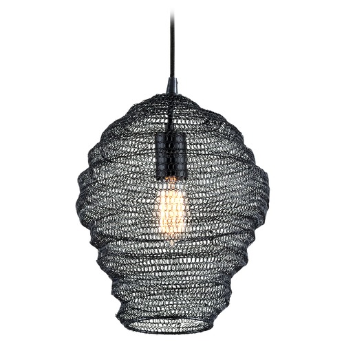 Troy Lighting Wabi Sabi Black Pendant by Troy Lighting F6773