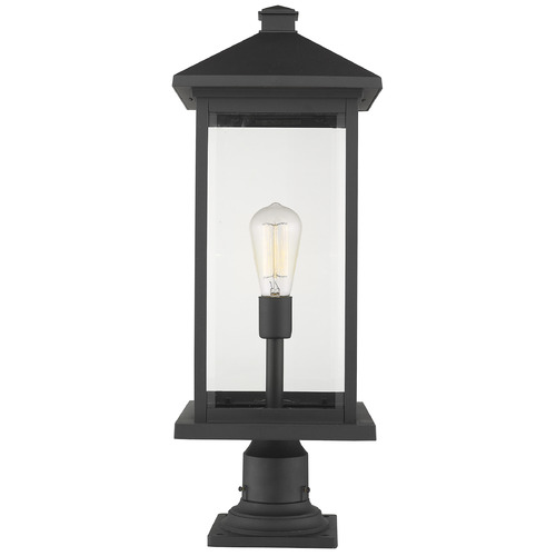 Portland Black Post Light by Z-Lite