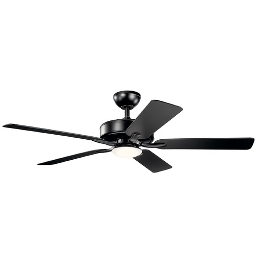 Basics Pro Designer 52-Inch Satin Black LED Fan 3000K by Kichler Lighting