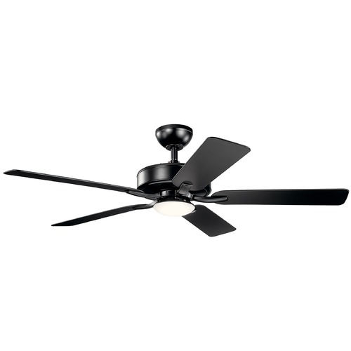 Kichler Lighting Basics Pro Designer 52-Inch Satin Black LED Fan 3000K by Kichler Lighting 330019SBK